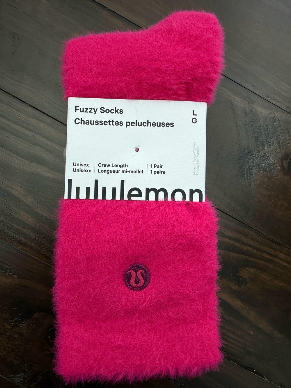 lululemon athletica Fuzzy Crew Socks - Bright Pink